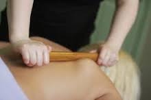 Girl having a fusion backrub